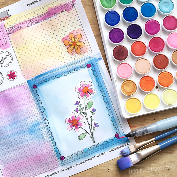 Print, color and craft with this printable designed by Jen Goode