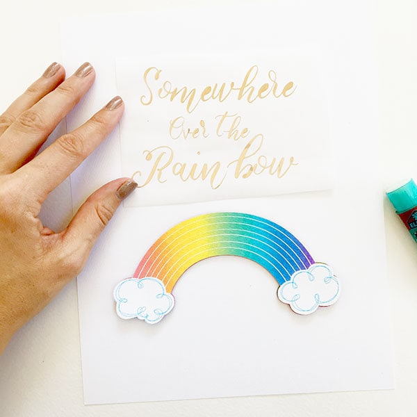 Make your own cute rainbow art