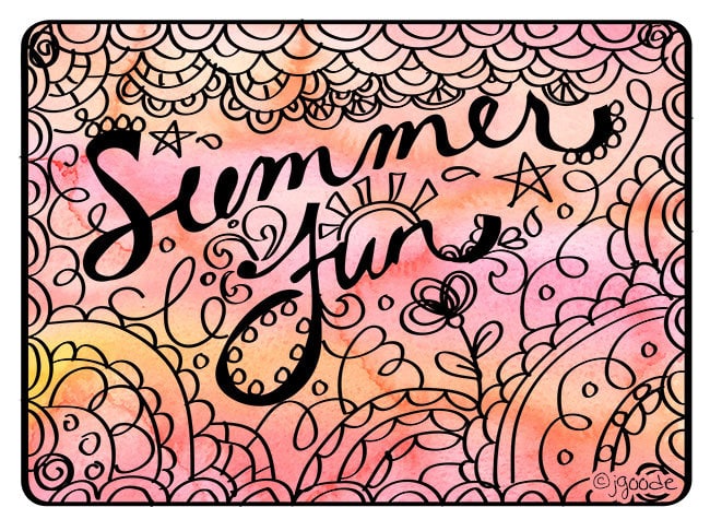 Summer Fun Doodle by Jen Goode