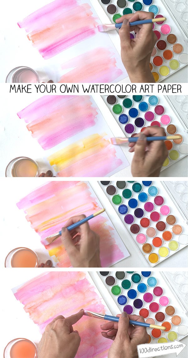 Make your own watercolor art paper