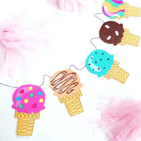 DIY Ice Cream Banner with Cricut designed by Jen Goode