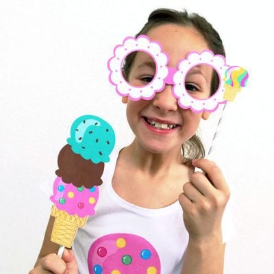 DIY Ice Cream Party photo props designed by Jen Goode