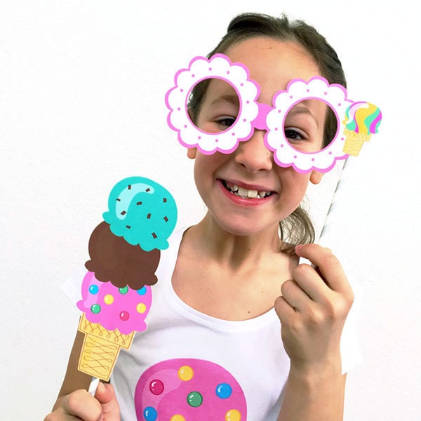 DIY Ice Cream Party photo props designed by Jen Goode