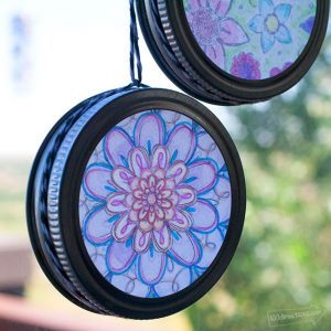 Easy Sun Catchers with Coloring Pages