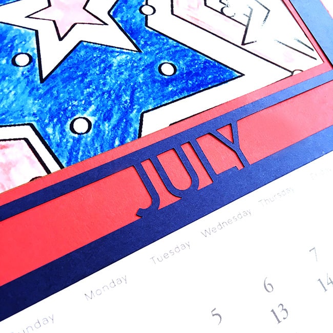 Paper layers for July Calendar SVG designed by Jen Goode