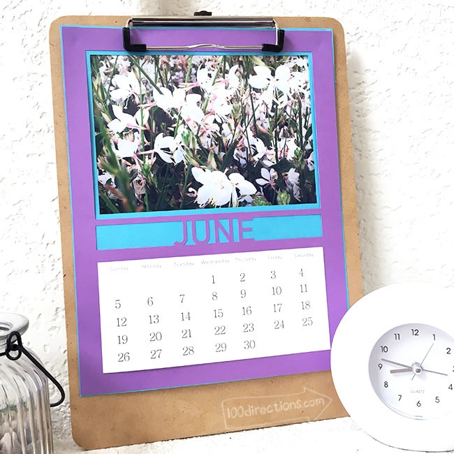 June calendar SVG designed by Jen Goode