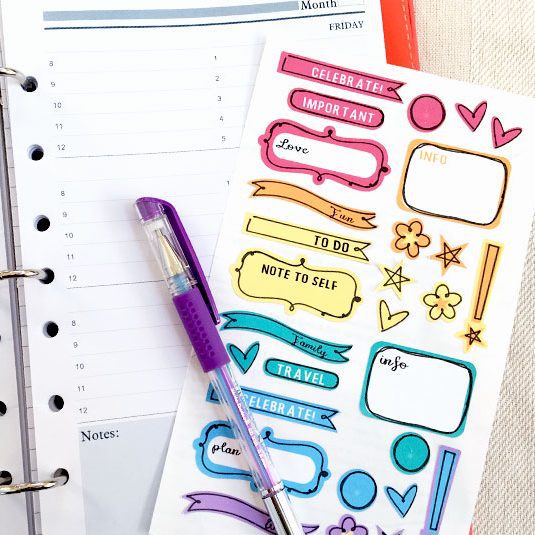 DIY Planner Stickers - 100 Directions