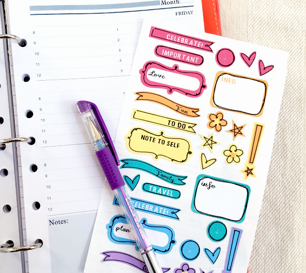 Make your own planner stickers with your Cricut