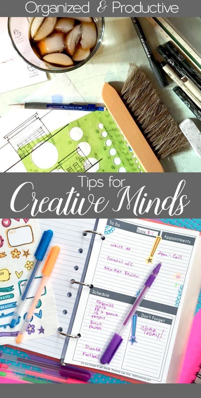 Organized and Productive - Tips for Creative Minds