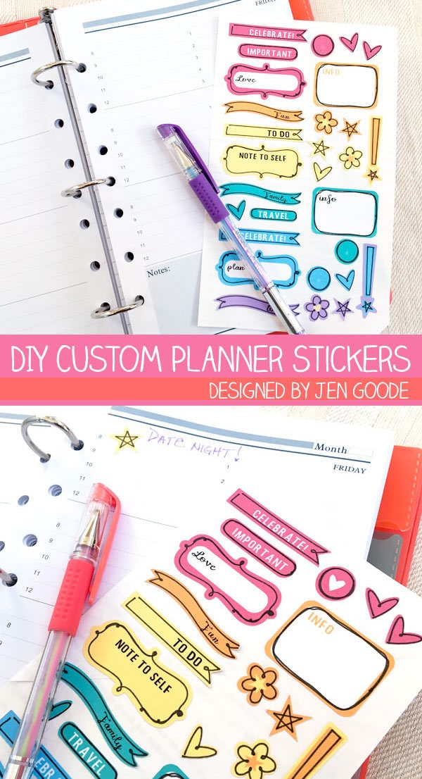 DIY Custom Planner Stickers