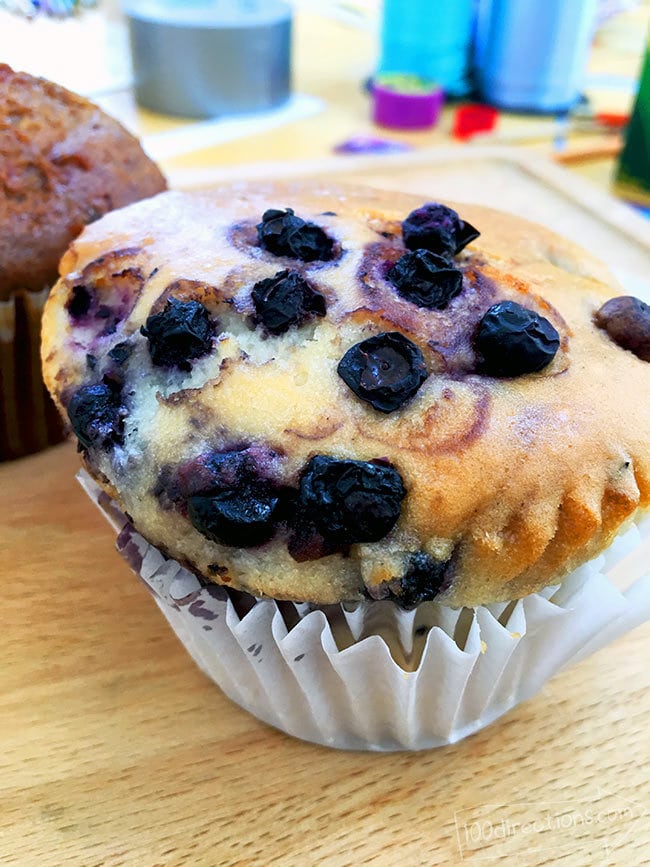 Blueberry muffin from Mimi's Cafe