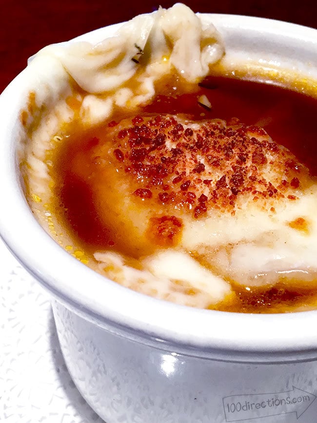 French onion soup from Mimi's Cafe