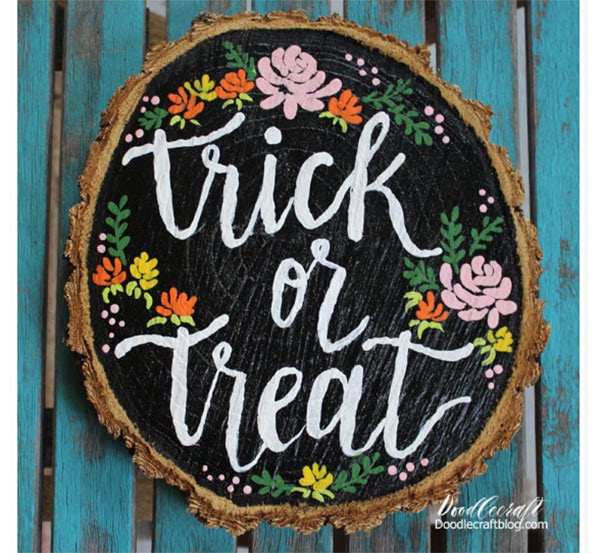 Quick Halloween Craft - Trick-or-treat Calligraphy