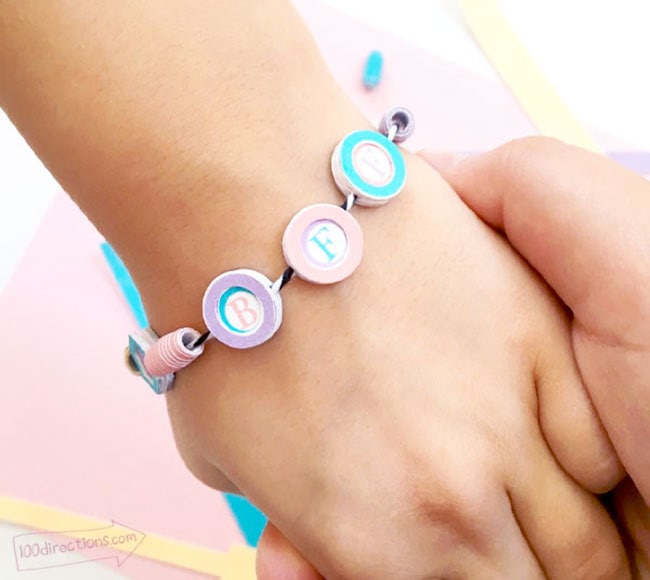 Make a BFF paper bead bracelet with your Cricut - Designed by Jen Goode