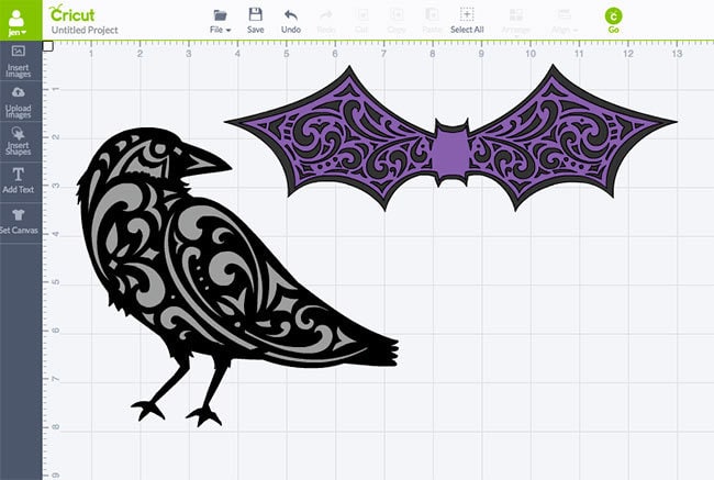 Bat and Raven Halloween cut files