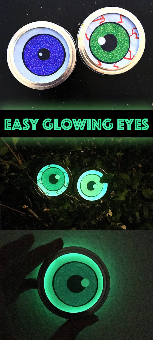 Easy Glowing eyes for Halloween