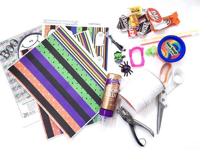 Supplies you need to make a mini boo bag