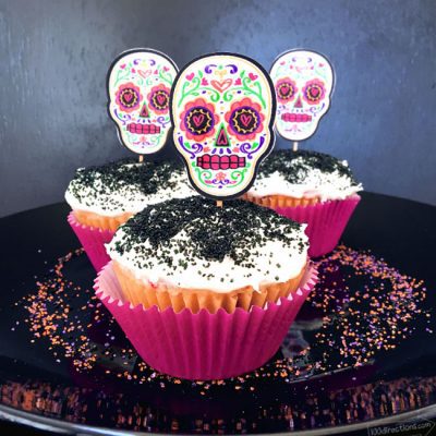 Sugar Skull Cupcake Toppers