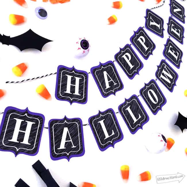 Fun Happy Halloween garland you can make yourself