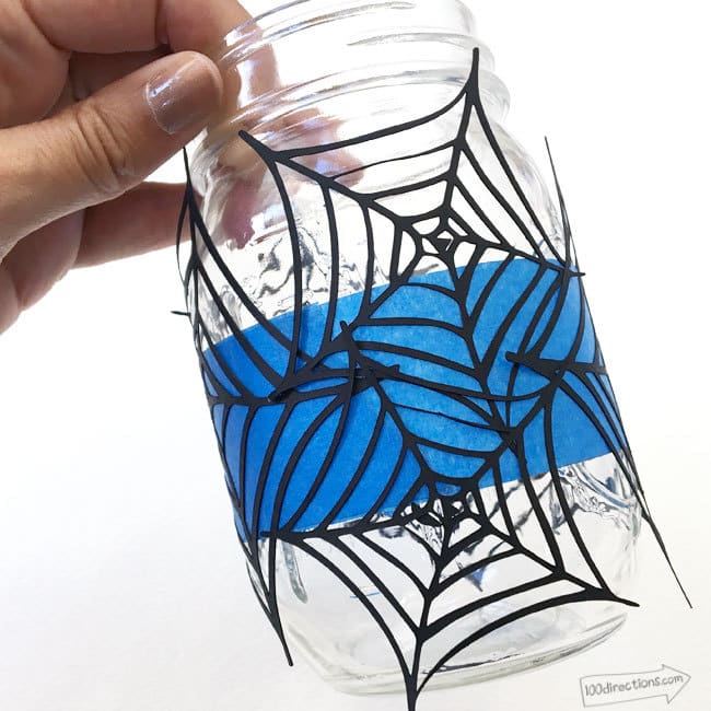 DIY Spiderweb Luminary