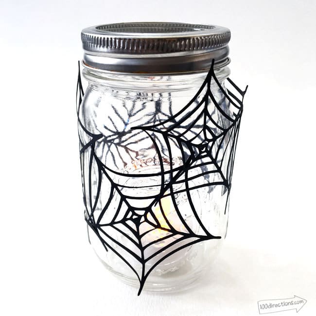 DIY Spiderweb Luminary