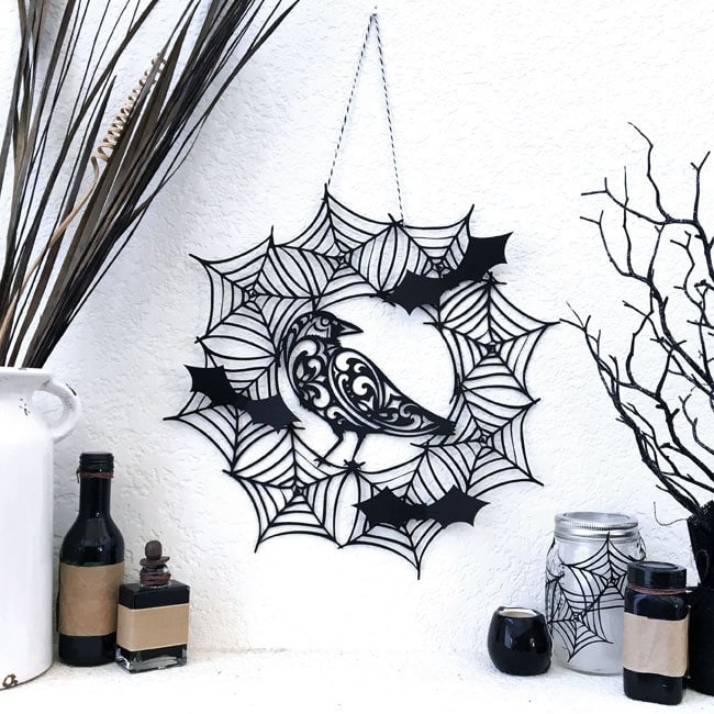 DIY Spiderweb Wreath