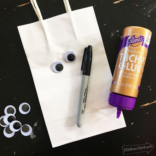 DIY Halloween Treat Bags - supplies