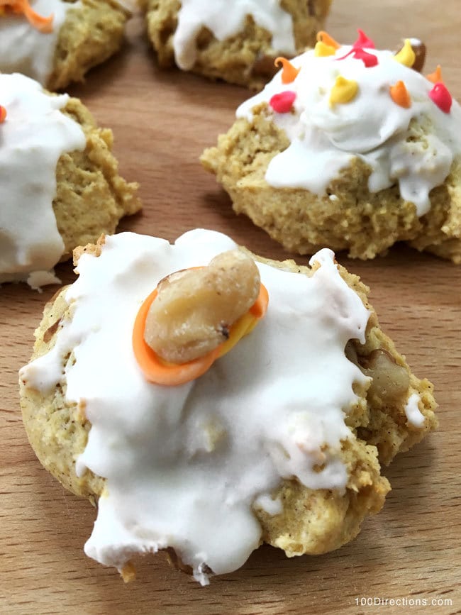 Add frosting when warm for a glazed cookie