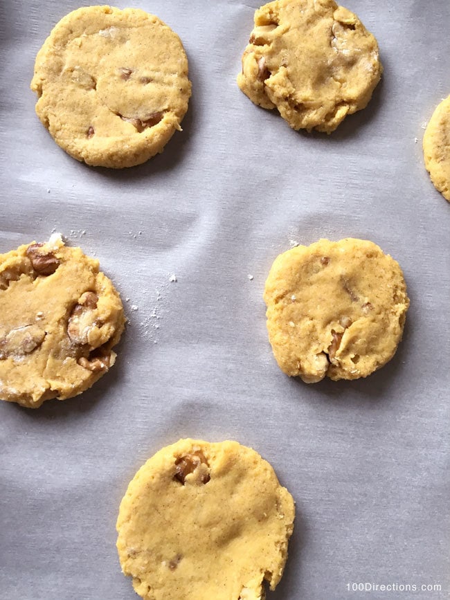 Make flat, round cookies for decorating