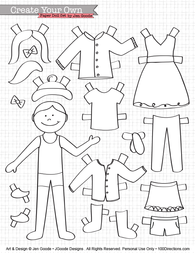 Design Your Own Paper Dolls Printable - Free Printable Paper