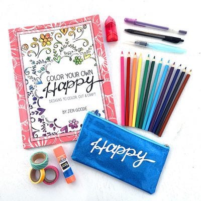 Color Your Own Happy - Coloring book by Jen Goode