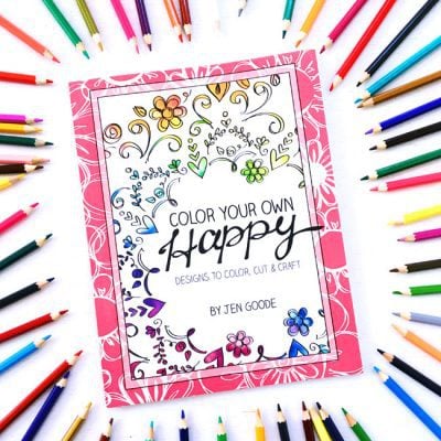 Color Your Own Happy - coloring book by Jen Goode