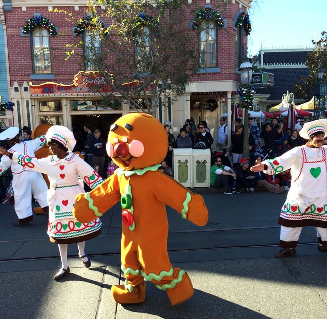 Holiday parade at Disneyland