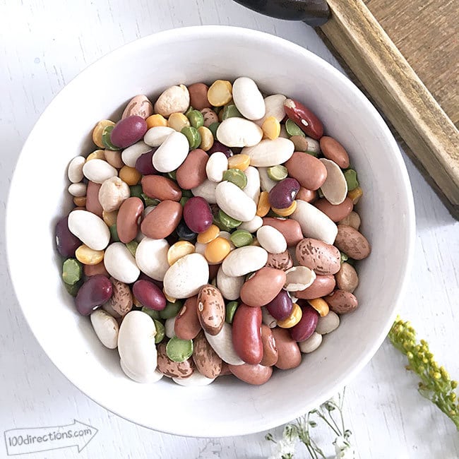 Pretty colors in all these mixed beans