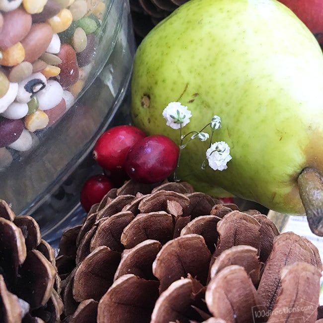 Sprinkle in fresh cranberries and tiny white flowers