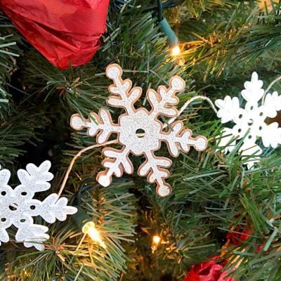 DIY Snowflake Garland designed by Jen Goode