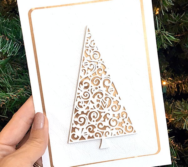 Make a pretty Christmas card - create with your Cricut - designed by Jen Goode