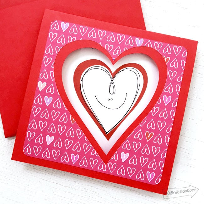 Adorable smiley face heart card designed by Jen Goode