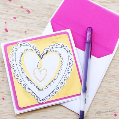 DIY Fancy Foil Card for Valentine's Day designed by Jen Goode