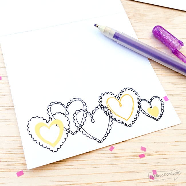 Use your Cricut machine to draw fancy hearts designed by Jen Goode