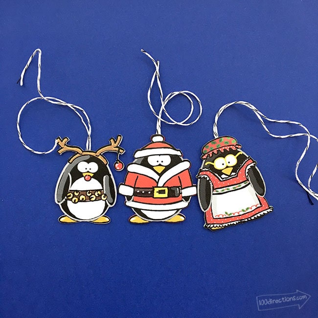 Penguins Gift Tag Ornament — Hutch & Home