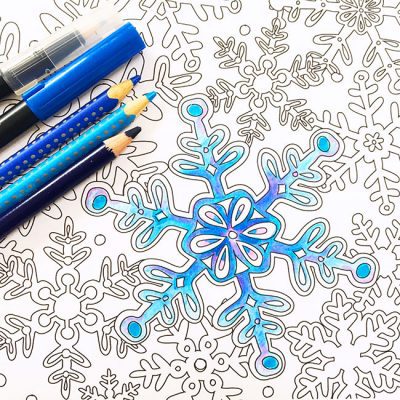 Snowflake coloring page by Jen Goode