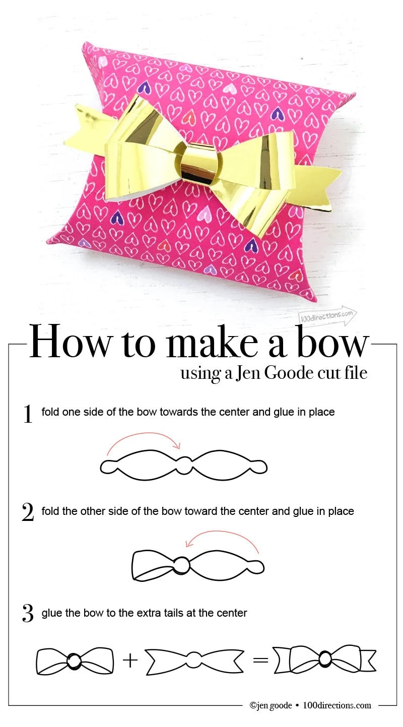 how to make a bow from a Jen Goode cut file