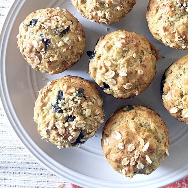 Homemade Banana Blueberry muffins