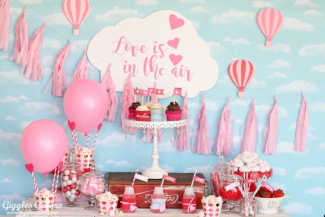 Love is in the Air Valentine's Party Decor from Giggles Galore