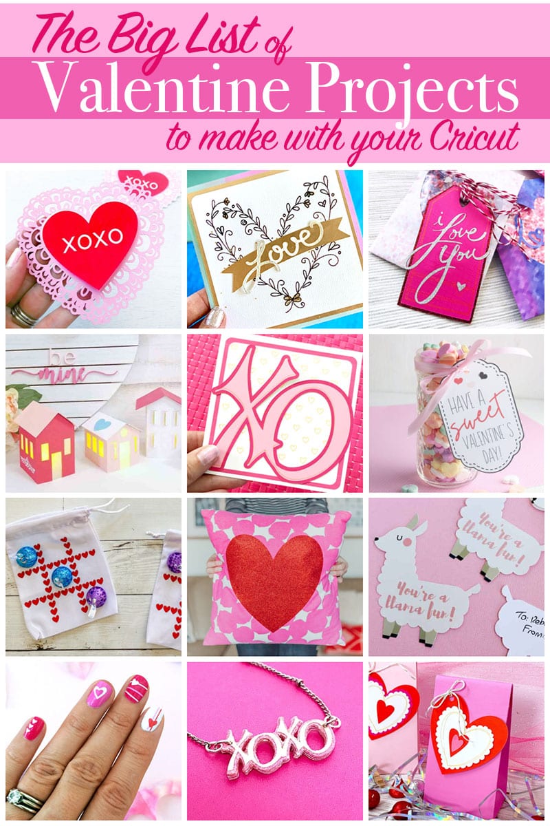 Big list of Valentine's Day projects to make with your Cricut