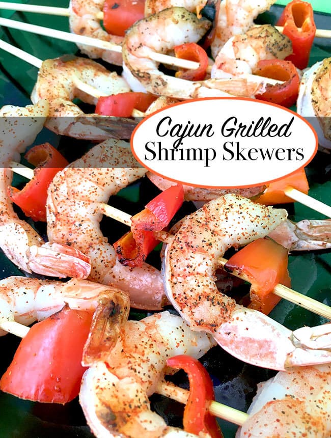 Cajun Grilled Shrimp Skewers - recipe by Jen Goode