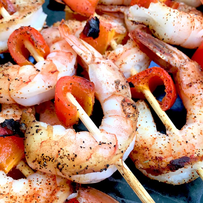 Cajun Grilled Shrimp Skewers - Recipe by Jen Goode