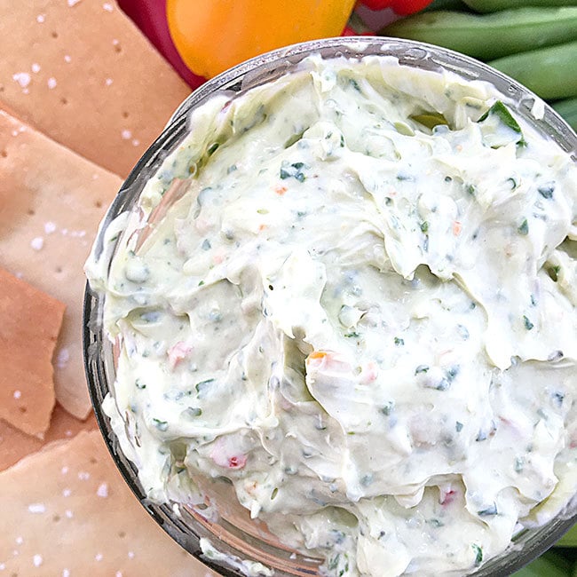 Easy Cream Cheese Veggie Dip - Delicious!