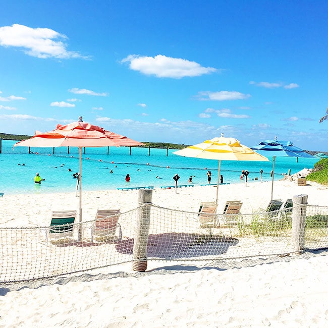 1 of 3 pretty beaches at Castaway Cay 